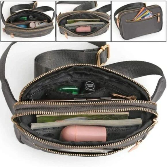 New Belt Bag Fanny Pack Lightweight Grey - Picture 4 of 8